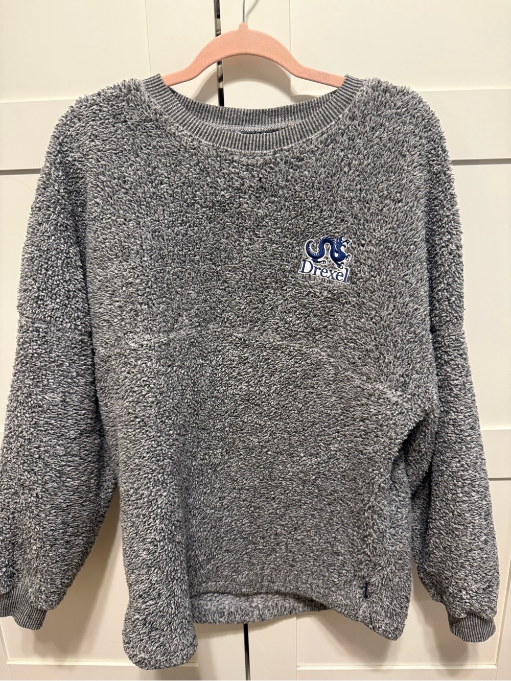 Spirit Jersey Drexel Dragons Gray Sherpa Fleece Crewneck